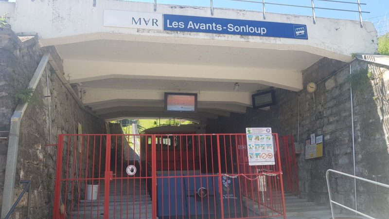 Gare de départ du funiculaire Les Avants-Sonloup