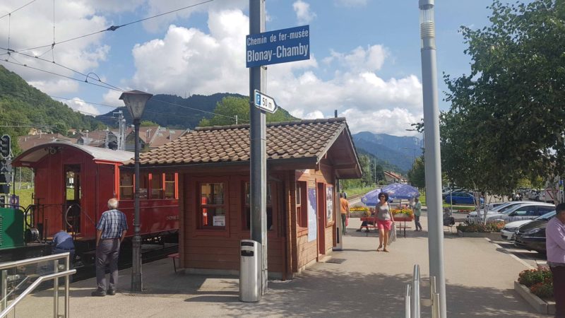 La gare de Blonay train Blonay Chamby