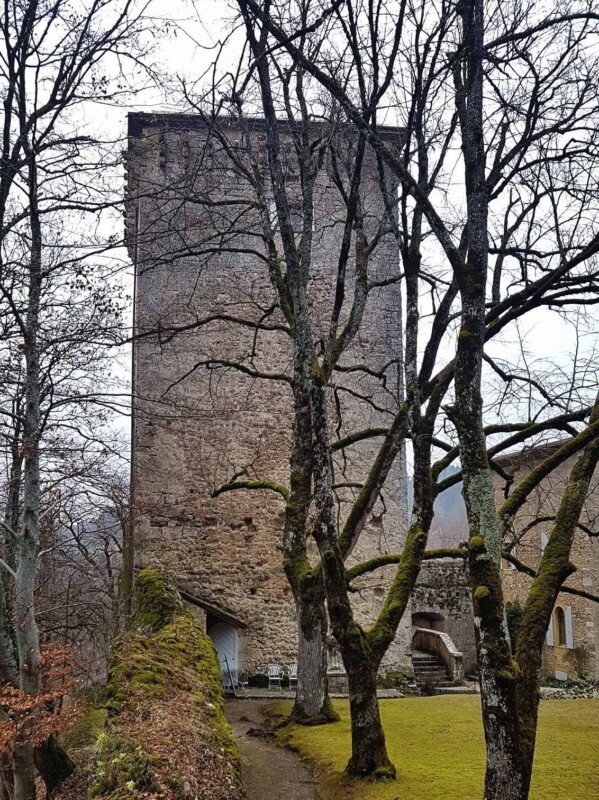 Le donjon depuis l'intérieur.