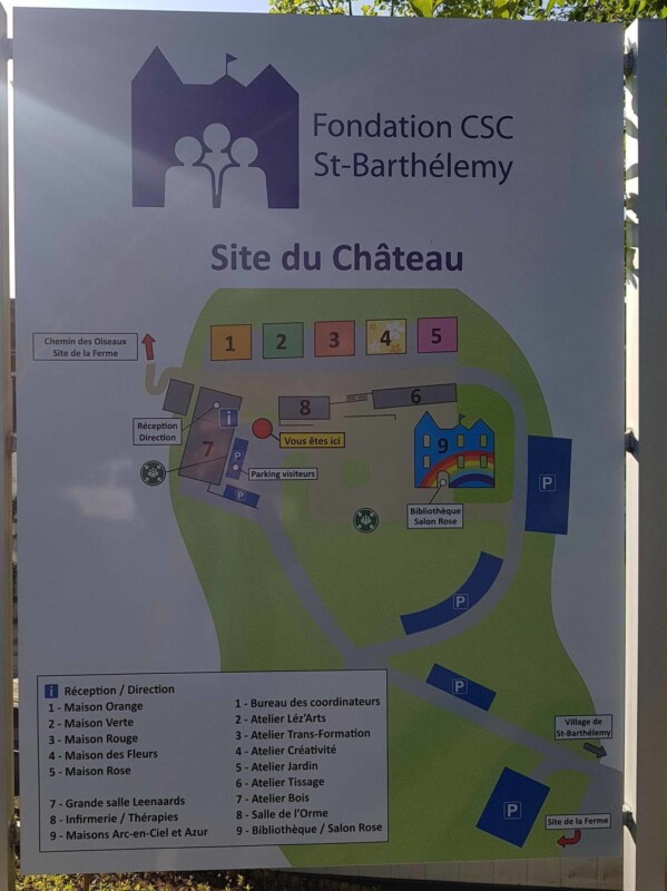Un plan des bâtiments de la Fondation CSC au château de Saint-Barthélémy Un plan des bâtiments de la Fondation CSC au château de Saint-Barthélémy