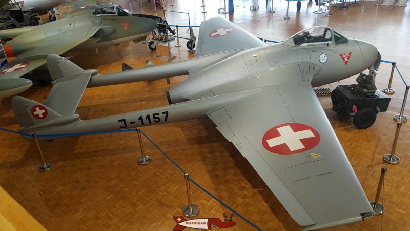 DH-100 Vampire au Musée de l’Aviation Militaire de Payerne Clin D'Ailes