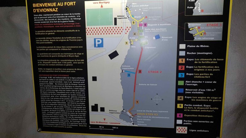 Le plan du fort d'Evionnaz