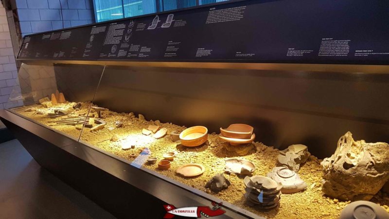 Matériaux de l'époque romaine retrouvés à Vidy au musée romain de Lausanne-Vidy