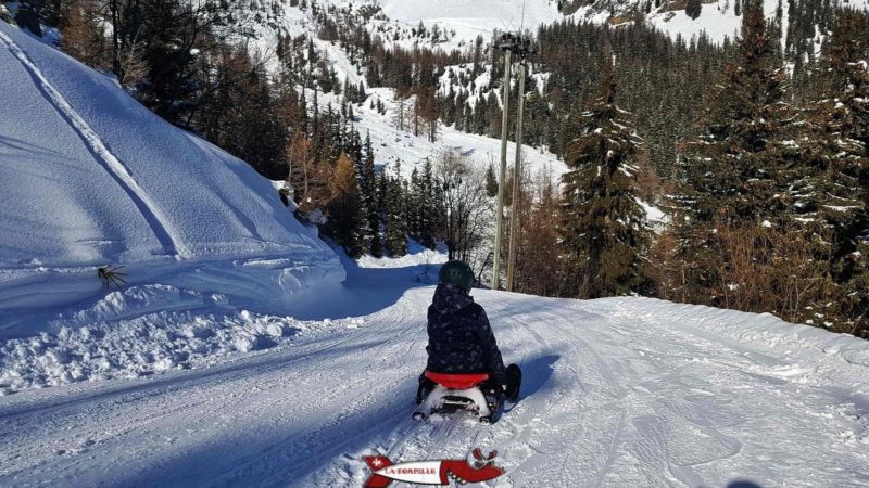 départ de la piste de luge des marécottes