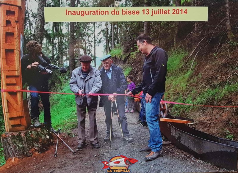 L'inauguration du bisse en 2014.