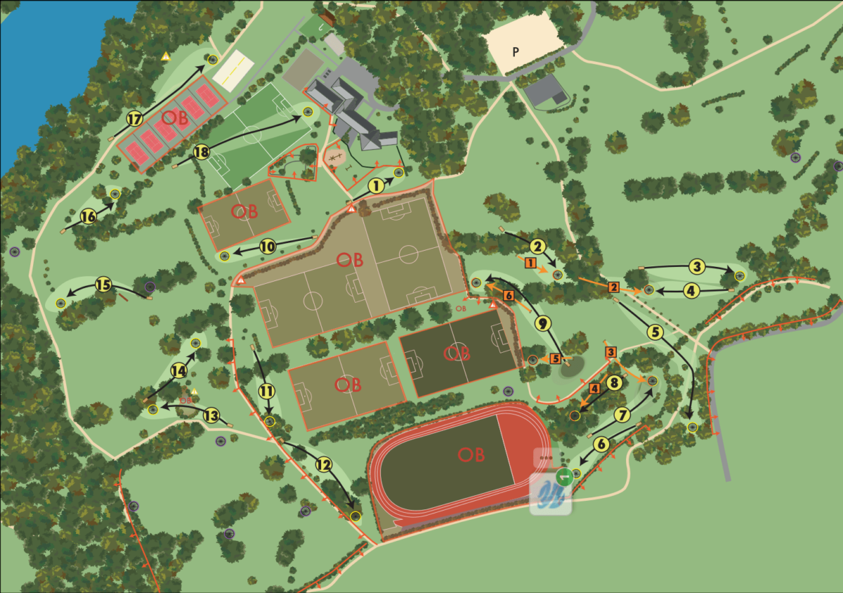 Les parcours du disc golf des Evaux.