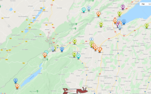 Carte interactive des activités dans la region du Jura Nord-vaudois