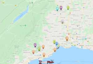 Carte interactive des activités dans la region de Morges