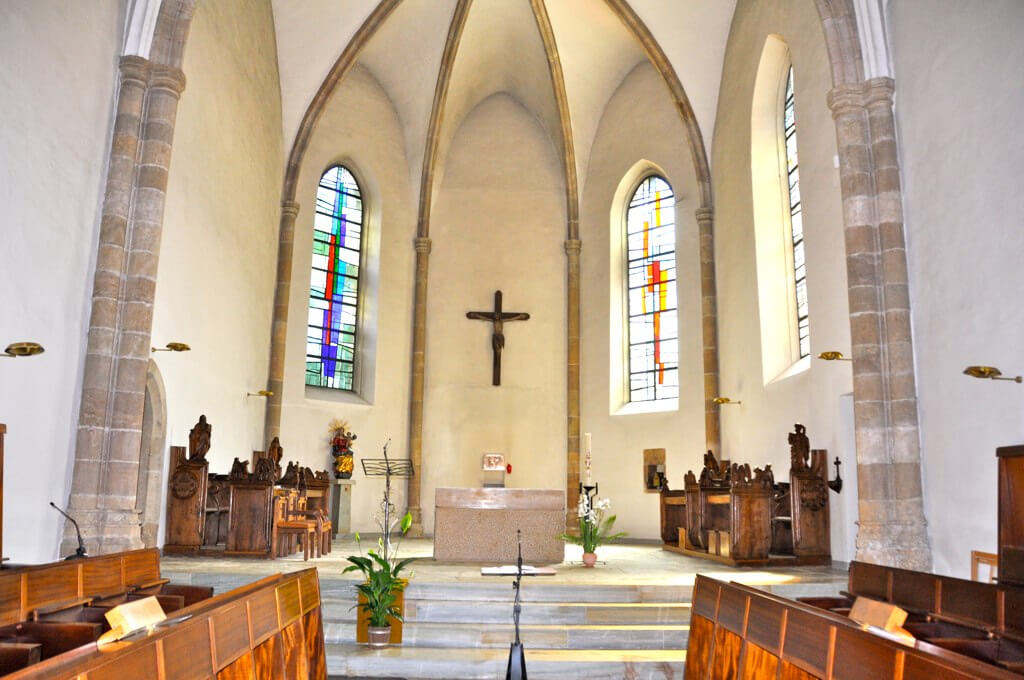 L’intérieur de l’église du couvent de Géronde. Photo : monsatere-geronde.ch