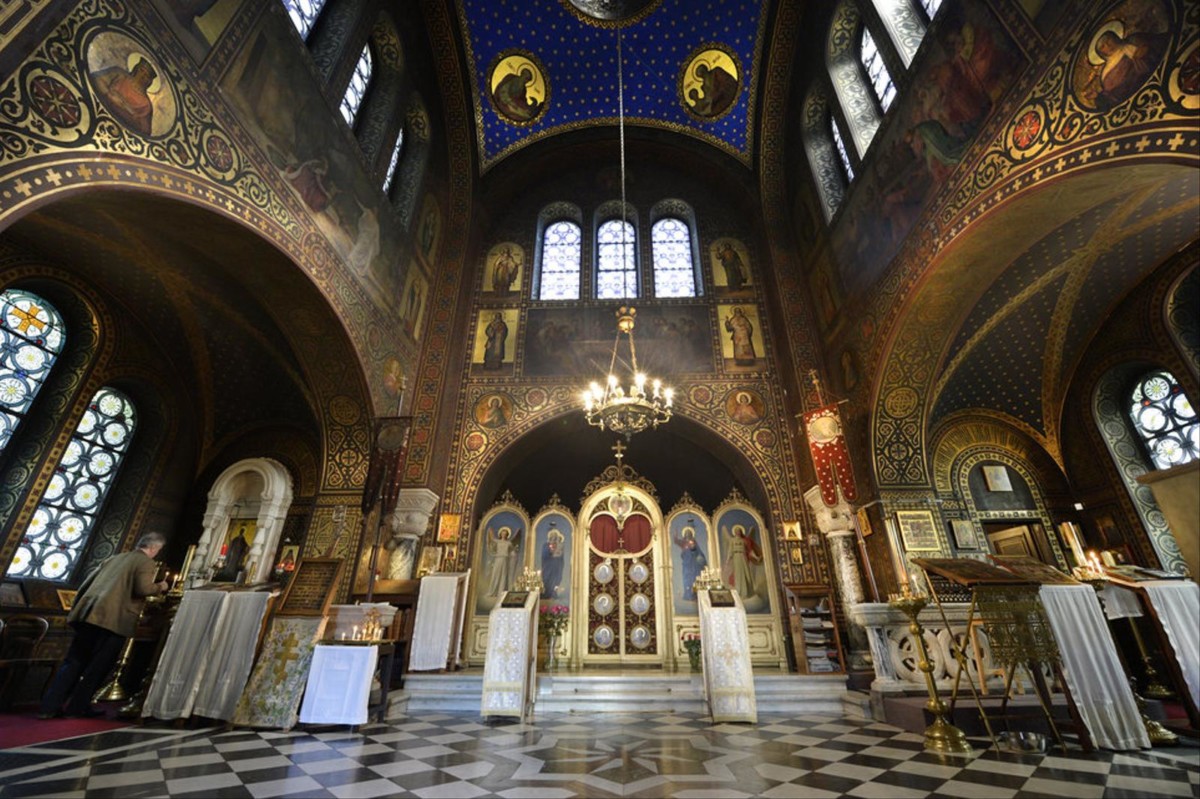 L'église orthodoxe russe de Vevey ou l'église de la Sainte Mégalomartyre Barbara.