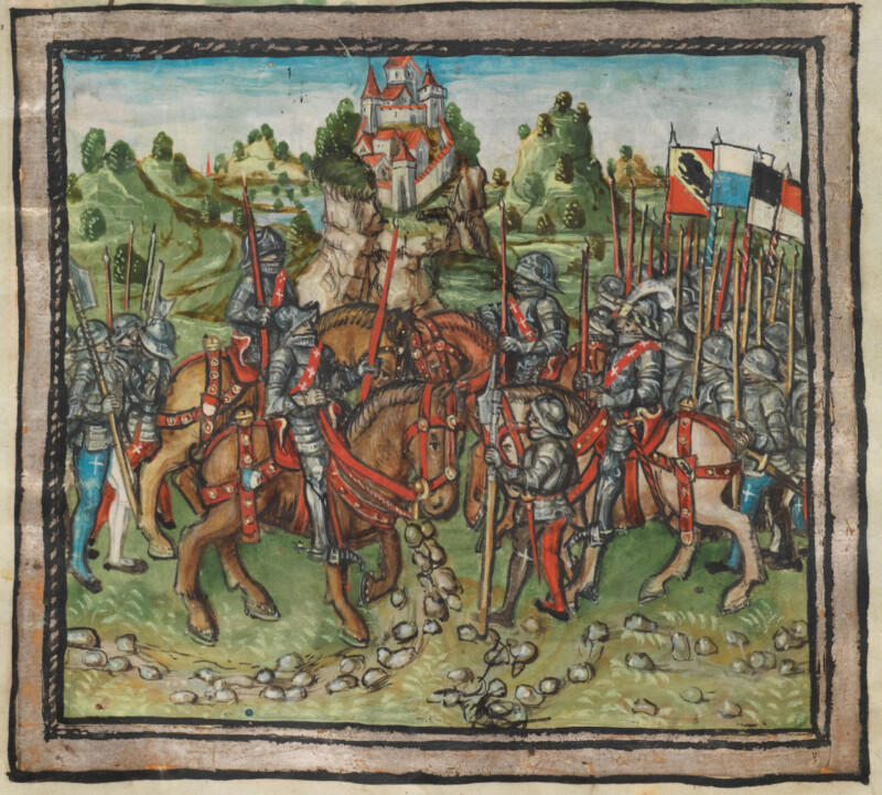 Les Confédérés au château des Clées. Les Confédérés au château des Clées.