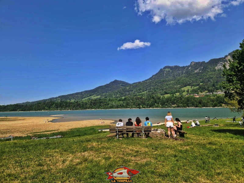 La très belle plage de Morlon.