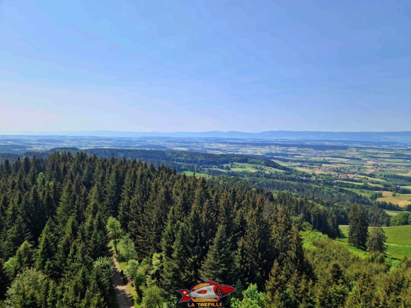 Vue sud-ouest, terrasse panoramique antenne Mont-Gibloux