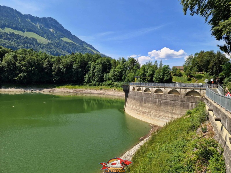Les photos depuis le côté est du barrage de Montsalvens.