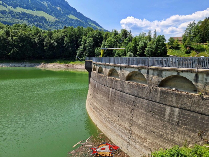 Les photos depuis le côté est du barrage de Montsalvens.
