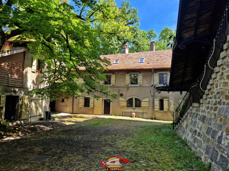 Coté est, cour château du châtelard, montreux