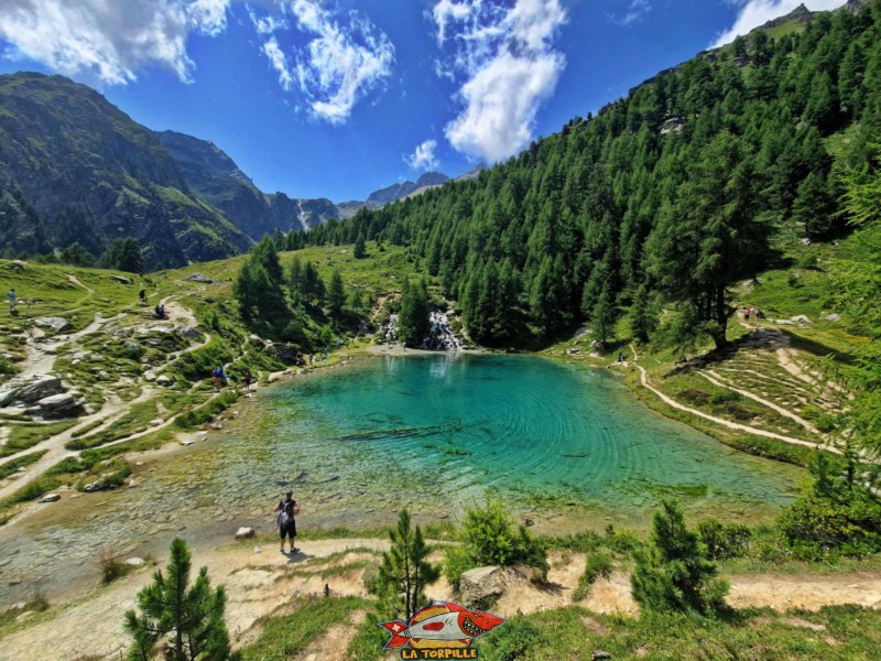 vue est, lac bleu arolla