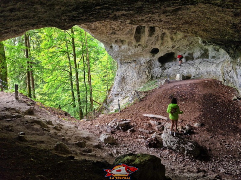 le côté nsud de la grande grotte aux fées de Vallorbe