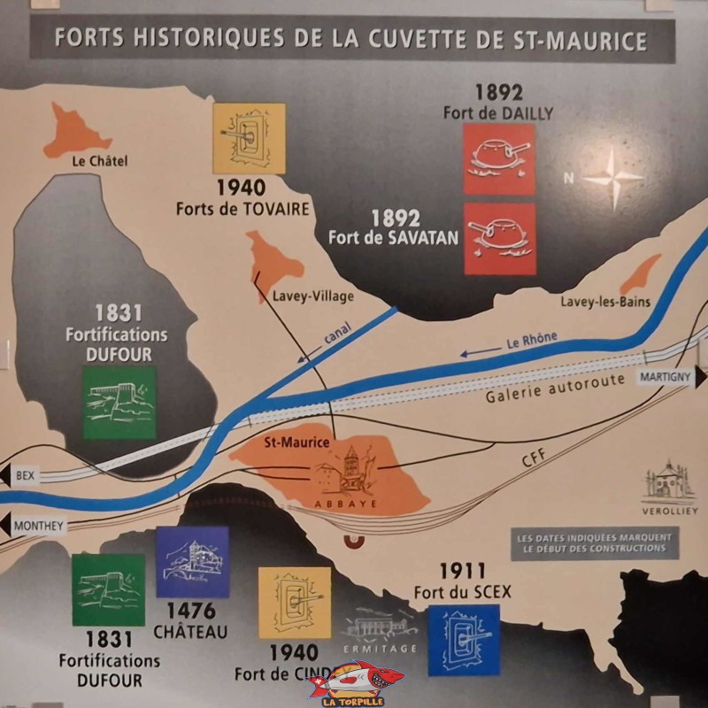 Les fortifications historiques de la région de St-Maurice.