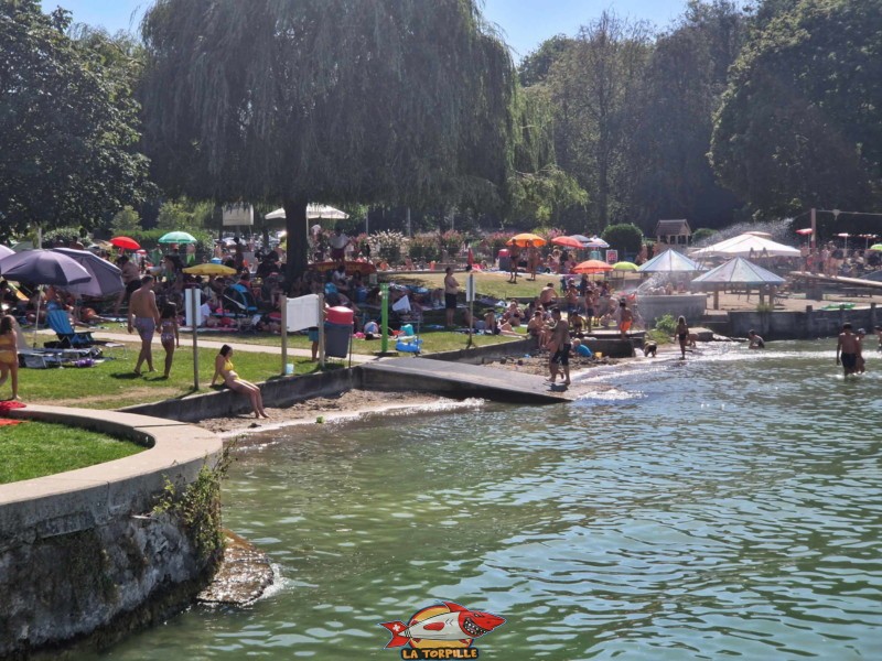 Ponton est, plage et piscine extérieure de Morat, Murten