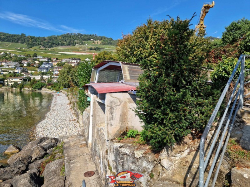 wc, Bains de la Crottaz, plage de la grotte, corseaux, Riviera vaudoise