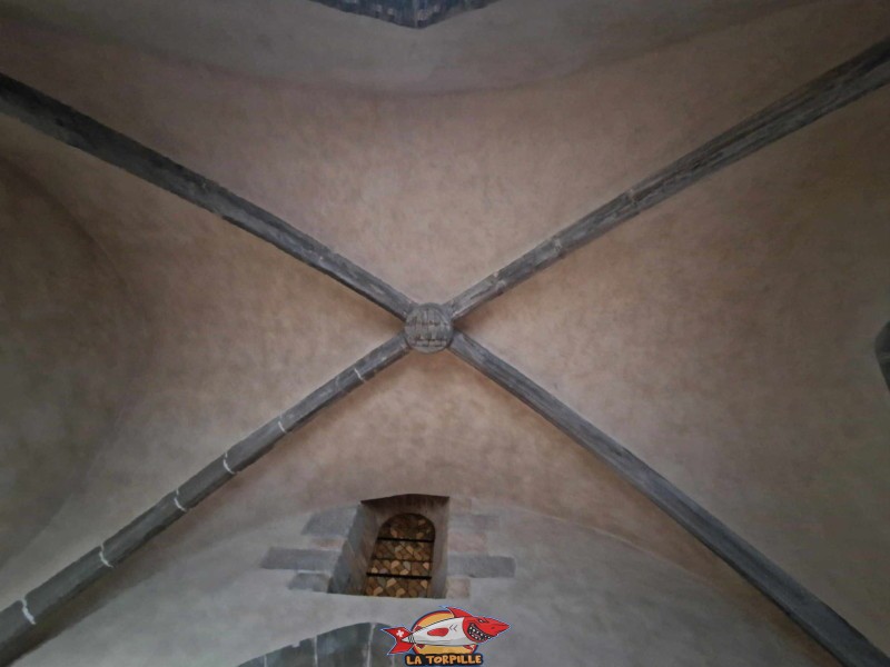 Le plafond de la chapelle. Abbatiale de Payerne, canton de Vaud.