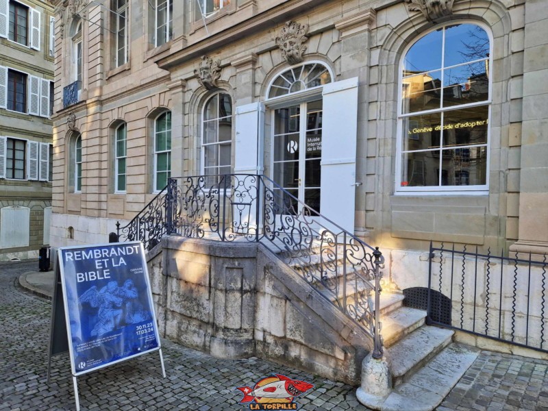 L'entrée dans le musée la Réforme, Genève.