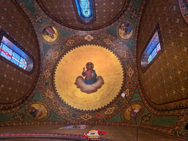 dôme, intérieur, Eglise orthodoxe russe de Genève.