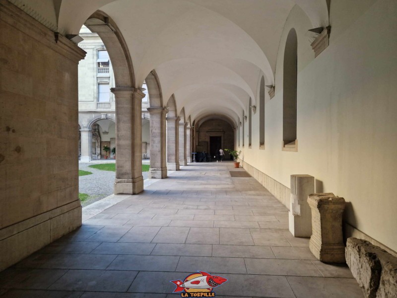 Aile sud-ouest, cour, 1e sous-sol, musée d'art et d'histoire, mah, genève