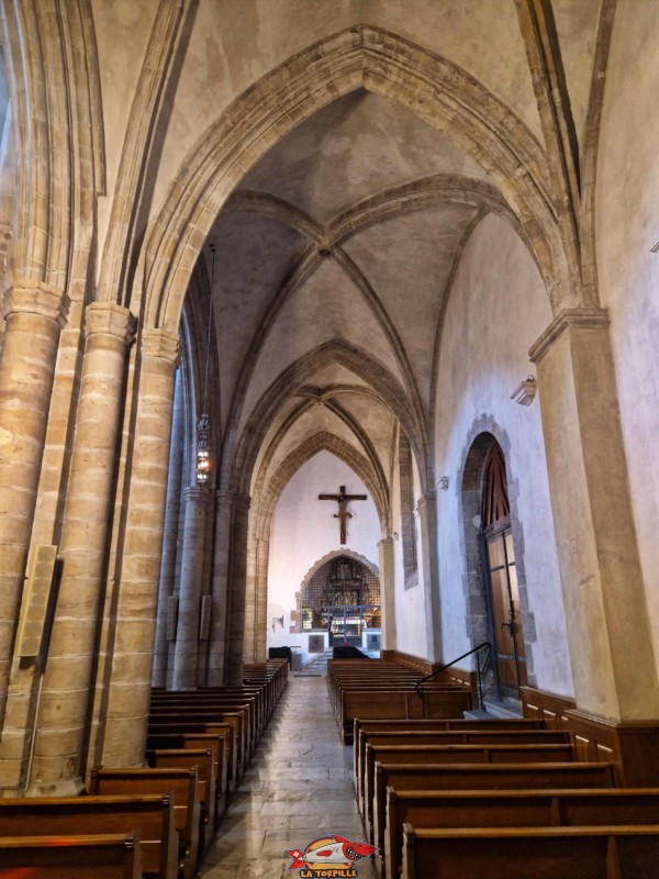 Bas-Côté Sud. La cathédrale Notre-Dame du Glarier, Sion, Valais, Suisse.
