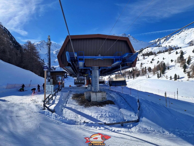 Station supérieure, Télésiège de Tortin, Luge d'hiver à Siviez, Nendaz, domaine des 4 vallées.