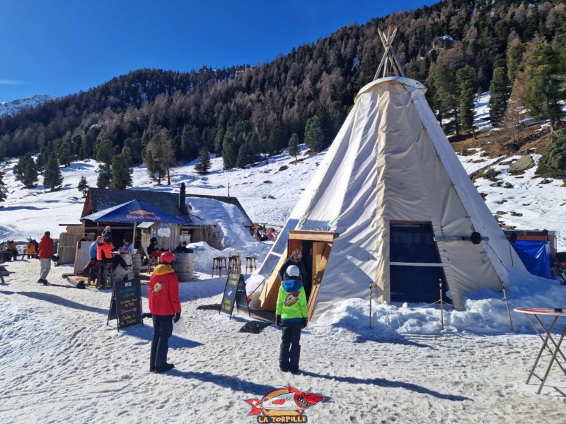 Tipi de Siviez, buvette, station de ski, luge, siviez, nendaz