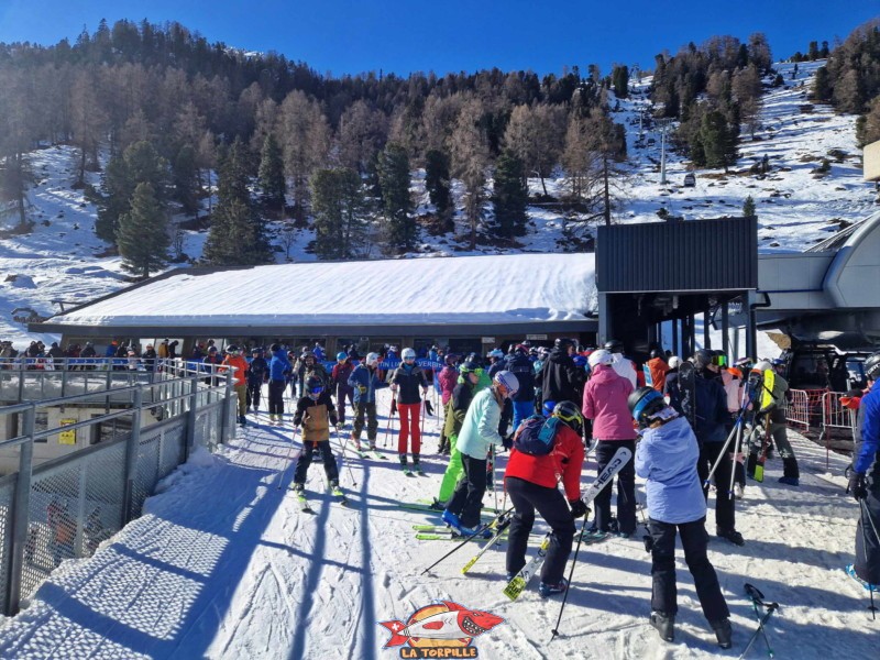 Station inférieure, Télésiège de Tortin, Luge d'hiver à Siviez, Nendaz, domaine des 4 vallées.