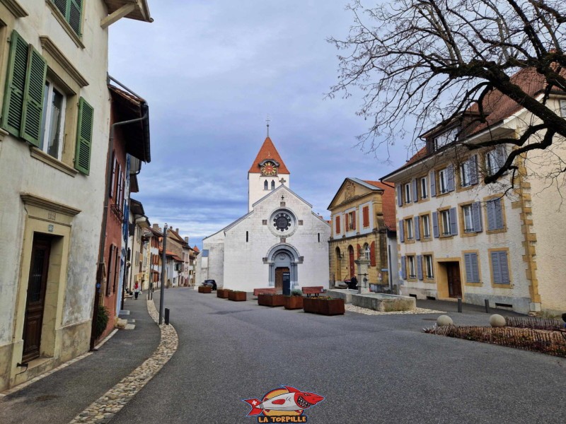 Rue Haute, Sens Eglise → Château, Vieille Ville médiévale de Grandson, Jura-Nord vaudois, Vaud, Suisse