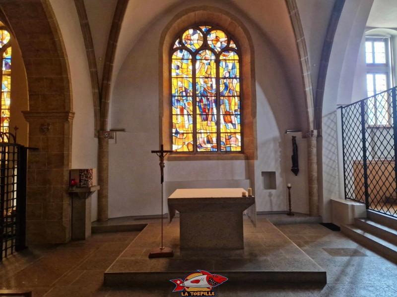 Chœur. Église. Monastère des Dominicaines, Estavayer-le-Lac, Broye, Canton de Fribourg.