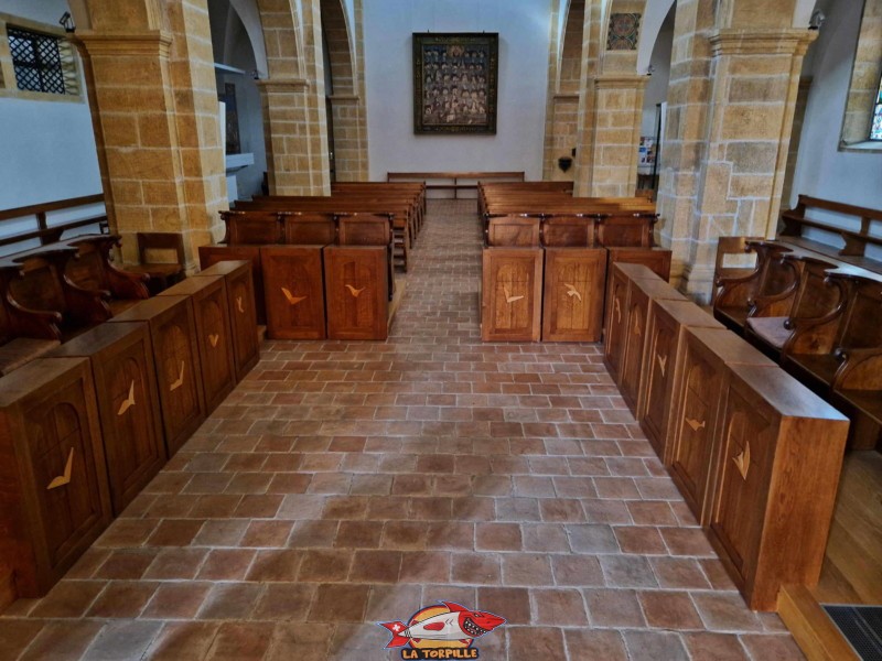 Nef → Entrée. Église. Monastère des Dominicaines, Estavayer-le-Lac, Broye, Canton de Fribourg.
