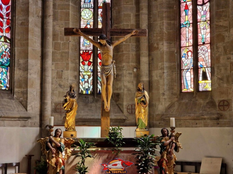 Le chœur. Église St-Théodule, Sion, Valais. Suisse.