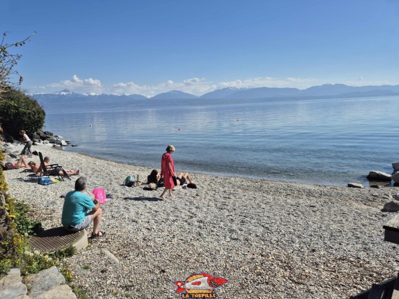 Plage est, bains des dames, st-prex, canton de Vad, lac Léman.