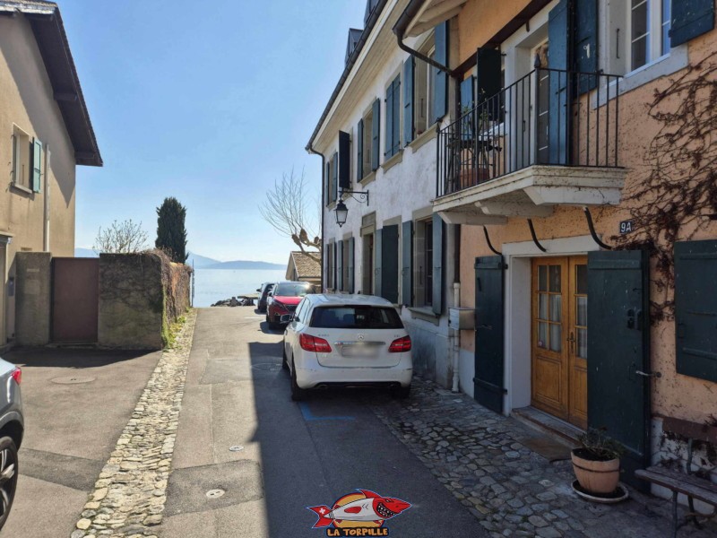 Plage accès, bains des dames, st-prex, canton de Vad, lac Léman.