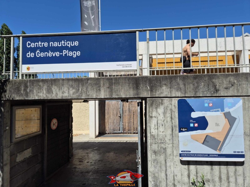 Le passage sous le pont. Tropical Corner, Cologny, rive gauche rade de Genève.