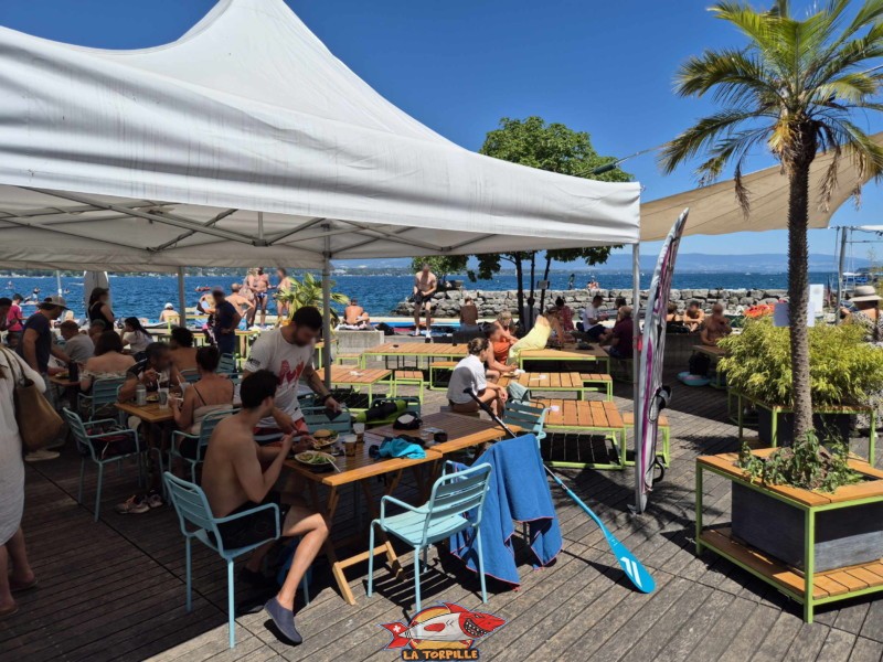 Buvette. Tropical Corner, Cologny, rive gauche rade de Genève.