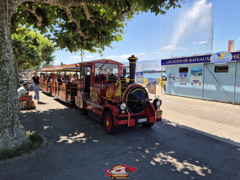 Les corsaires, location de pédalos, bateaux à voile et à moteur. PEtit train