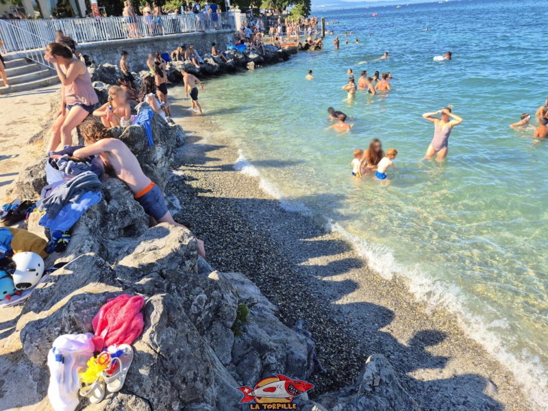 partie sud de la plage de Perle du Lac.