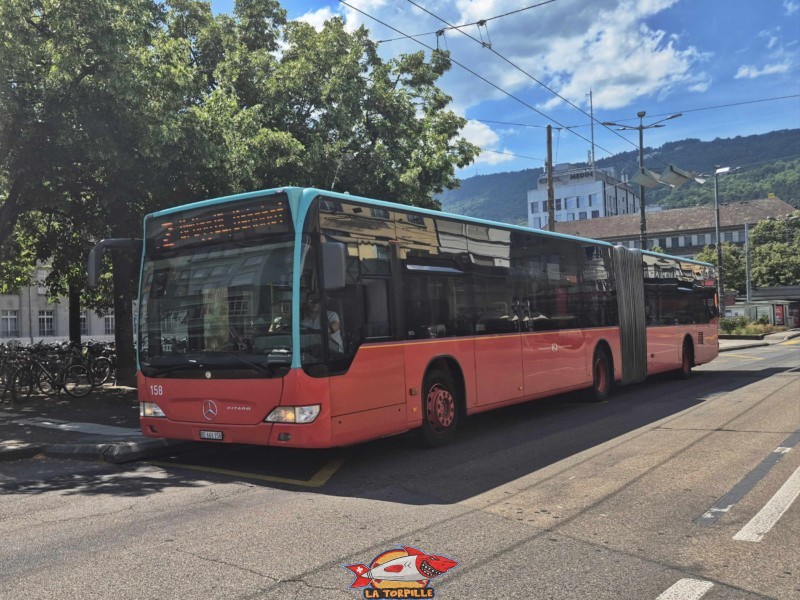 Le bus des Transports Publics Biennois (TPB).