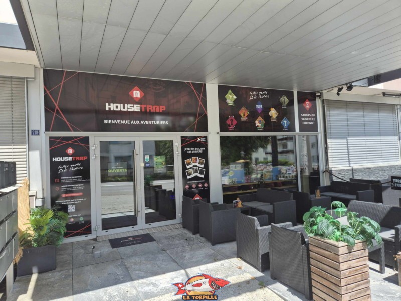 L'entrée de House Trap Bulle.