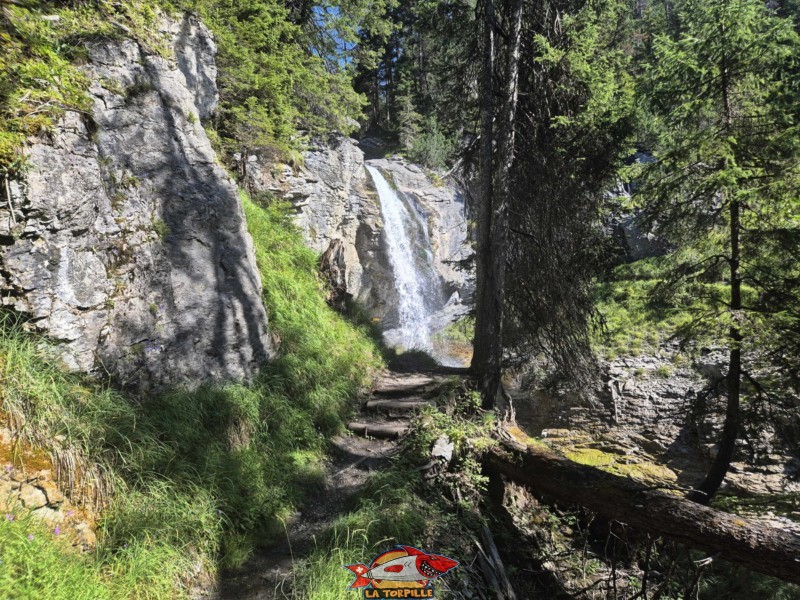 Rive droite. Cascade du Pichiour, chute de la Raspille, Crans-Montana.