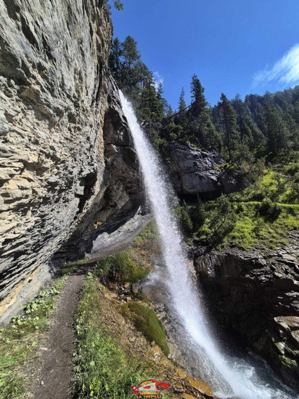 Rive droite. Cascade du Pichiour, chute de la Raspille, Crans-Montana.