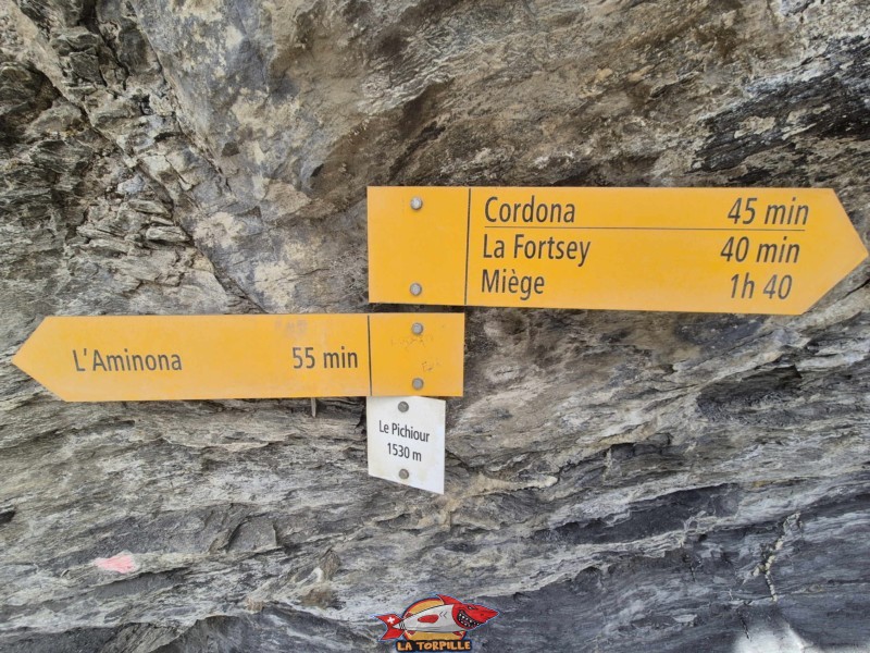 dessous, Cascade du Pichiour, chute de la Raspille, Crans-Montana.