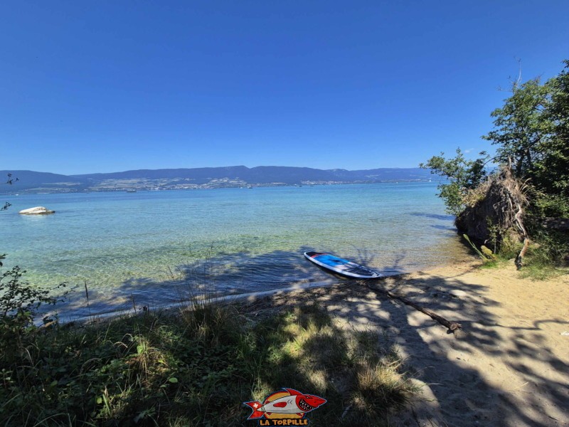 Plage de sable de la Corbière, Estavayer, lac de Neuchâtel