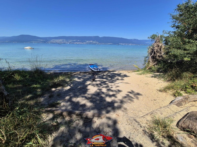 Plage de sable de la Corbière, Estavayer, lac de Neuchâtel